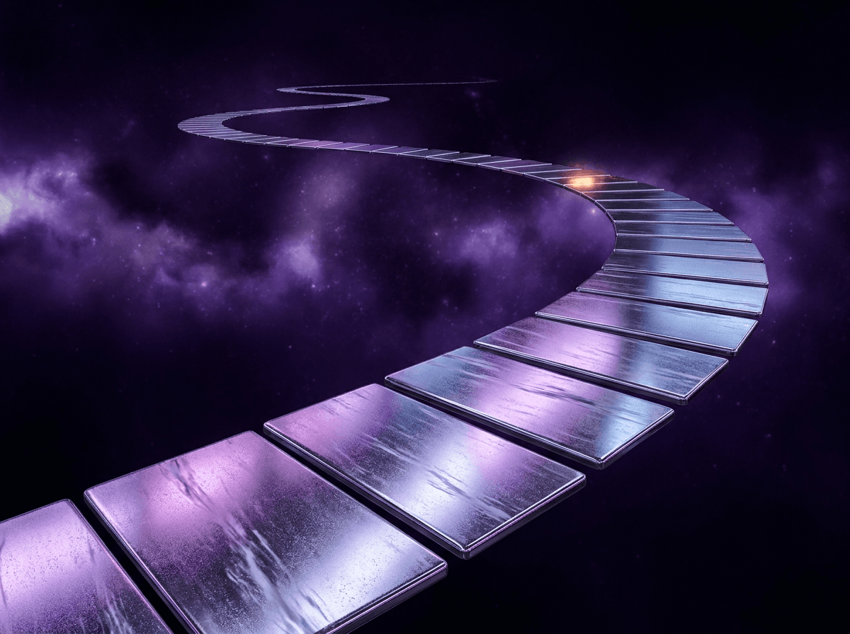 A ribbon of records running to a vanishing point